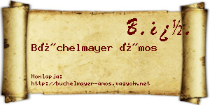 Büchelmayer Ámos névjegykártya